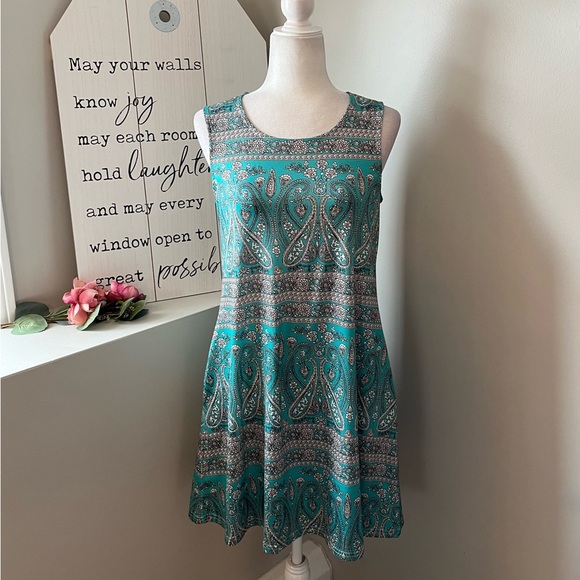 SimpleFun Summer Beach Floral Boho Tank Dress with Pockets - Picture 6 of 13